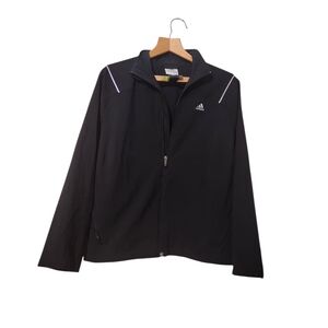 Adidas Black Lightweight Jacket with Reflective Accents